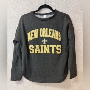 NFL Women Size Small‎ New Orleans Saints Loungewear Gray Pullover Sweater